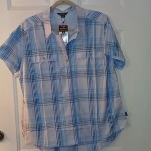 Eddie Bauer NWT Women's Short Sleeve Button up Top Size XL
